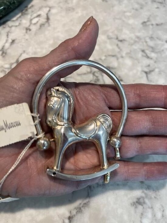 Neiman Marcus Other - Vintage Silver Plated Topazio Rocking Horse Rattle from Portugal/Neiman Marcus